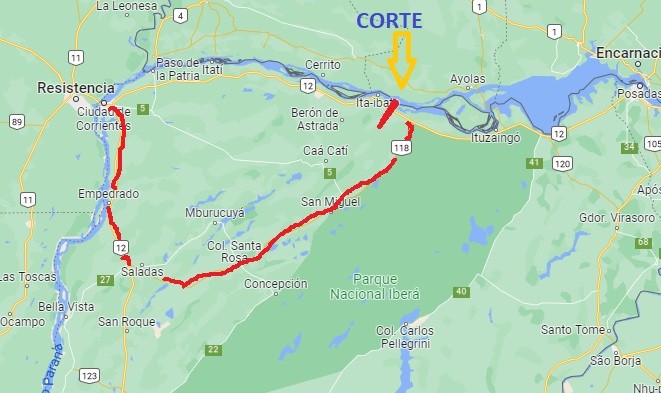 Continúa interrumpido el tránsito en Ruta 12 en cercanías de Itá - ibaté