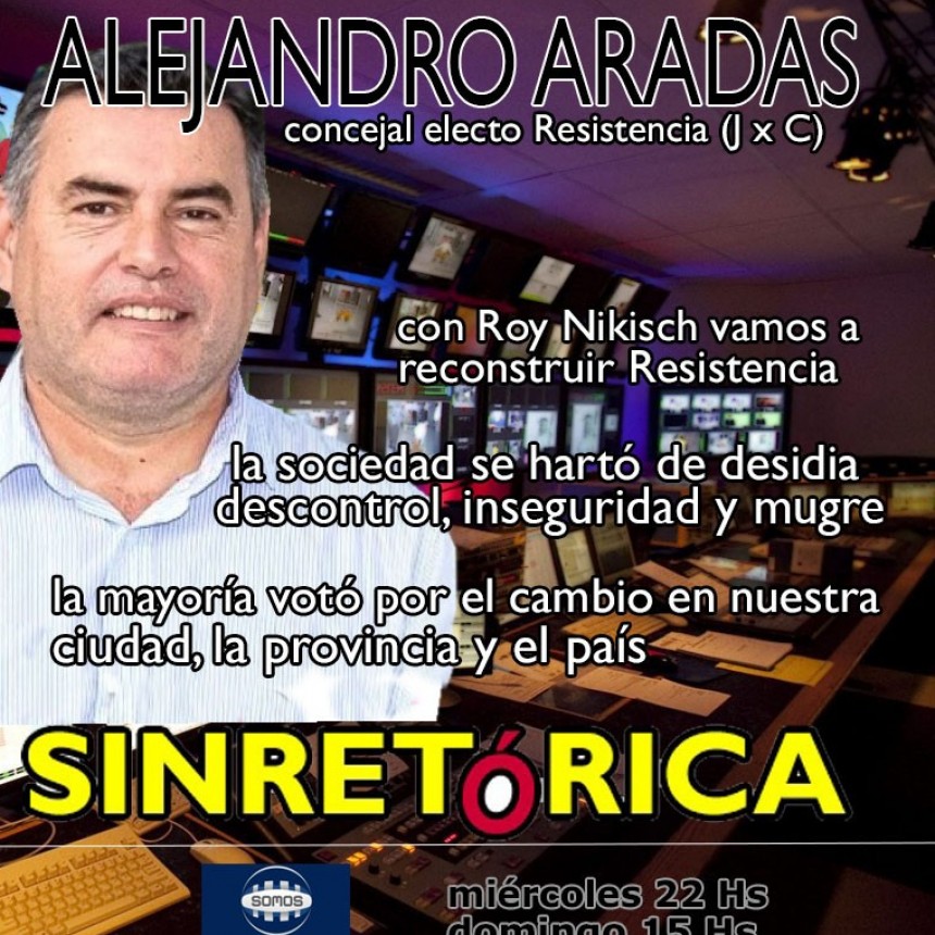 ALEJANDRO  ARADAS EN  SINRETÓRICA TV